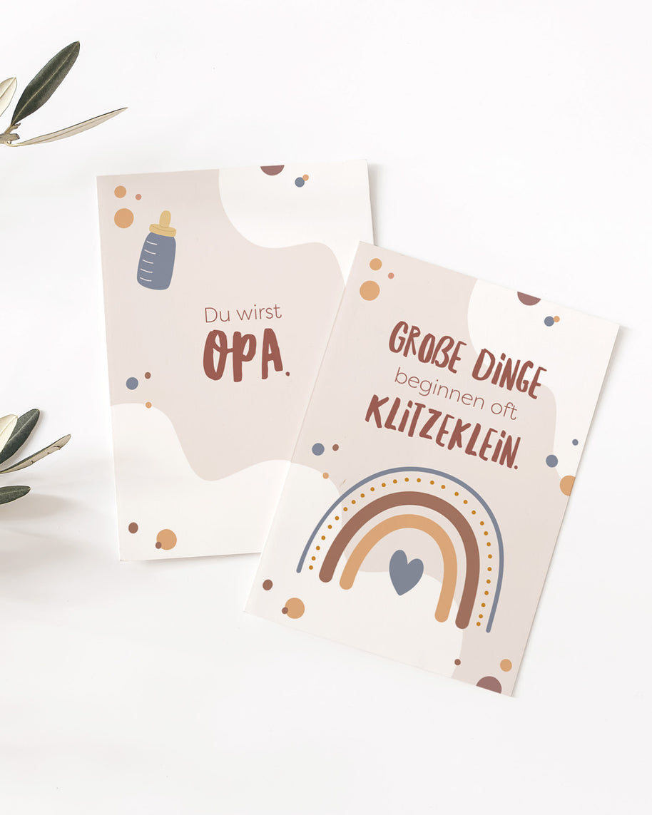 Du wirst Oma/ Opa - Postkarte