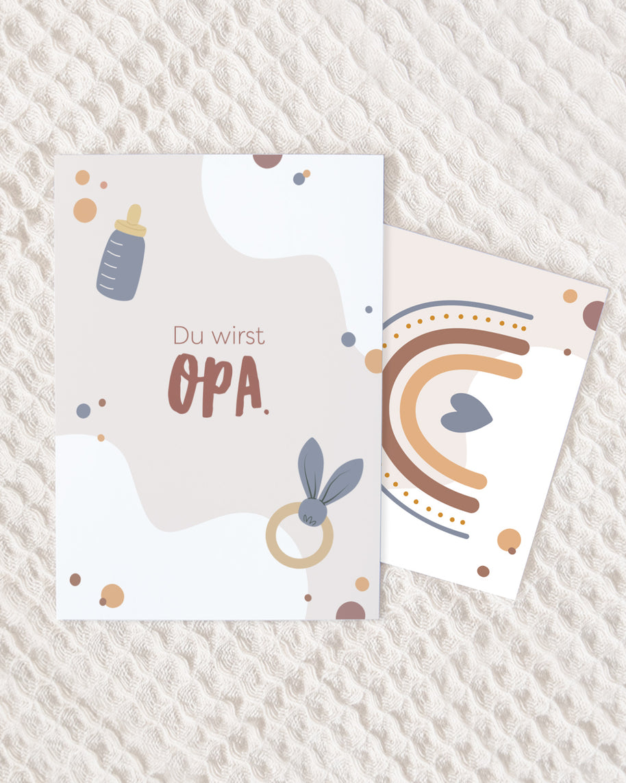 Du wirst Oma/ Opa - Postkarte