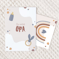 Du wirst Oma/ Opa - Postkarte