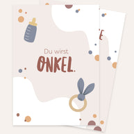 Du wirst Tante/ Onkel - Postkarte