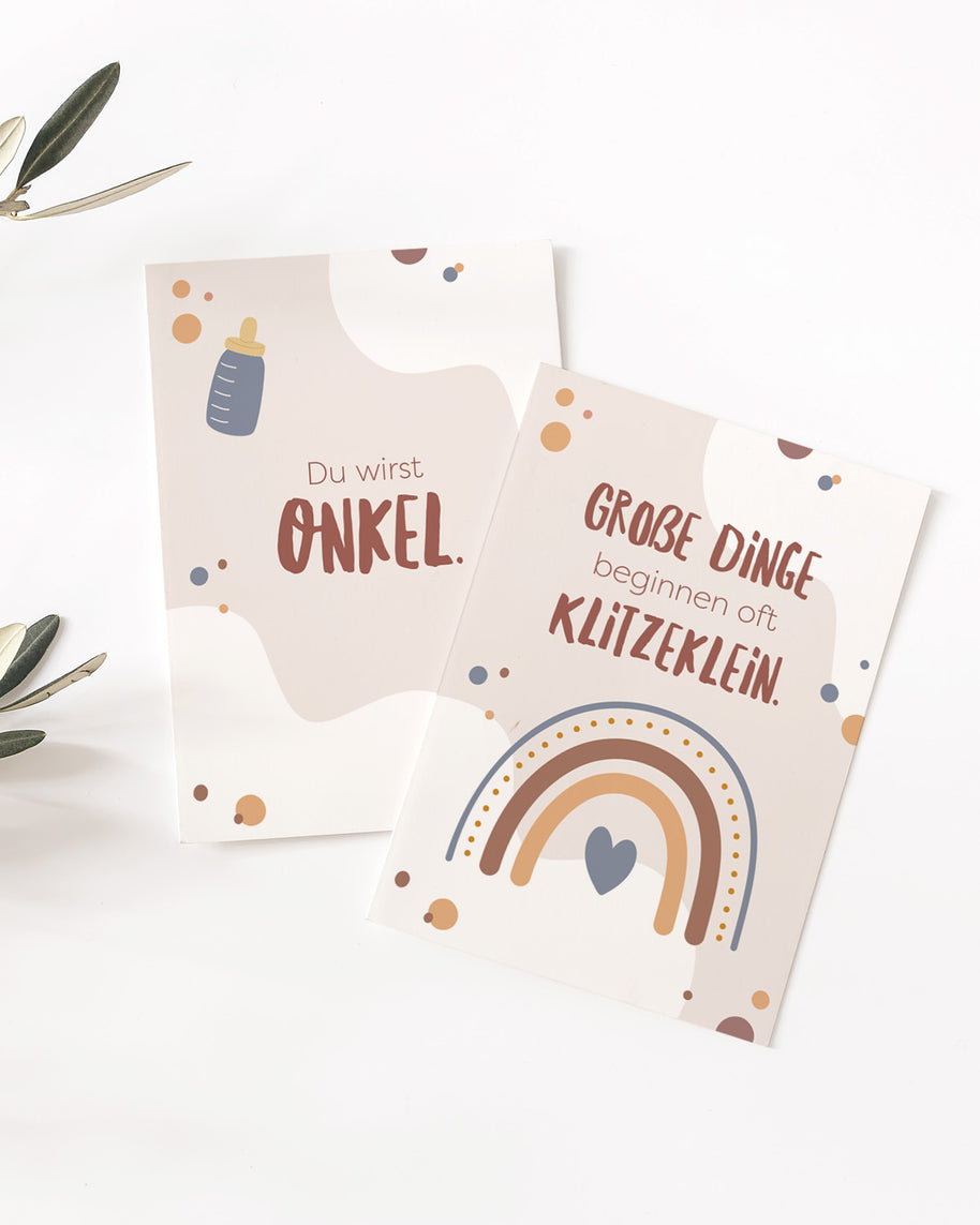Du wirst Tante/ Onkel - Postkarte