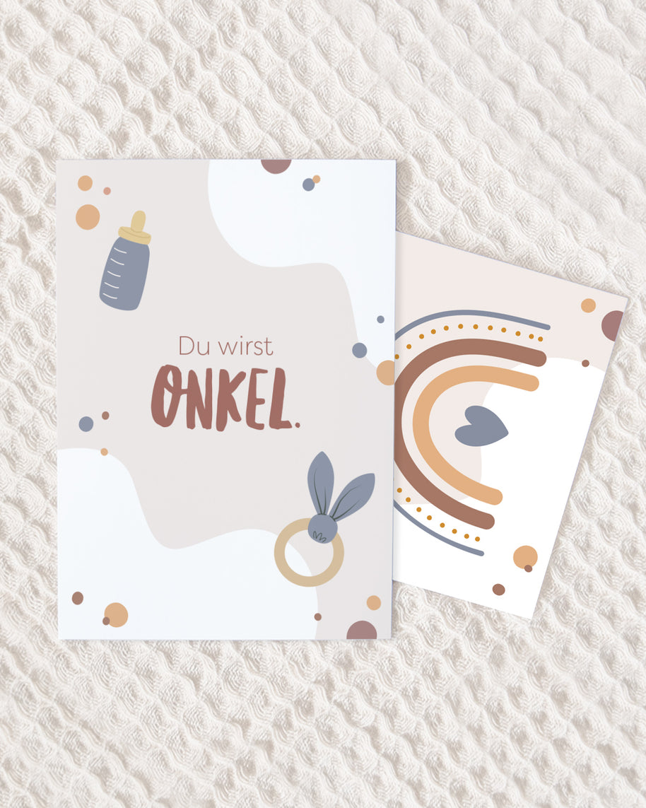 Du wirst Tante/ Onkel - Postkarte