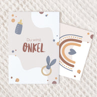 Du wirst Tante/ Onkel - Postkarte