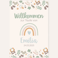 Boho - Willkommensschild zur Taufe Poster Lieblingsmensch®