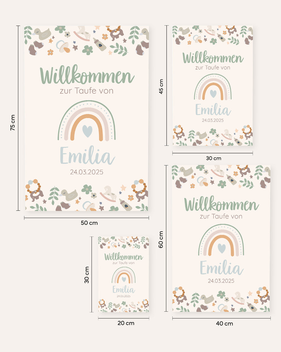 Boho - Willkommensschild zur Taufe Poster Lieblingsmensch®