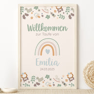 Boho - Willkommensschild zur Taufe Poster Lieblingsmensch®