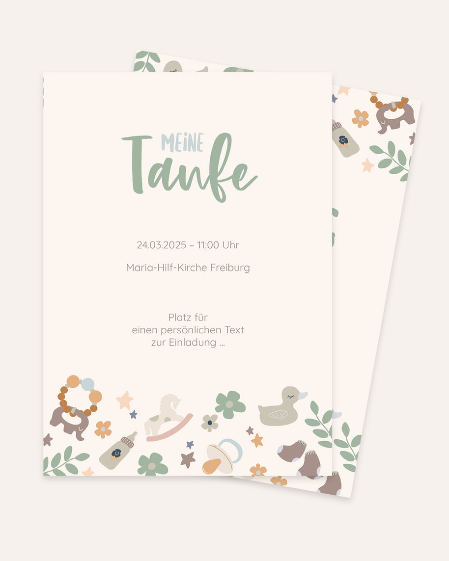 Boho - Einladungskarte zur Taufe Grußkarte Lieblingsmensch®