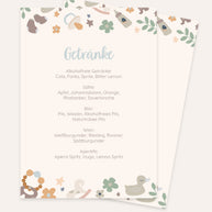 Boho - Menükarte zur Taufe Grußkarte Lieblingsmensch®