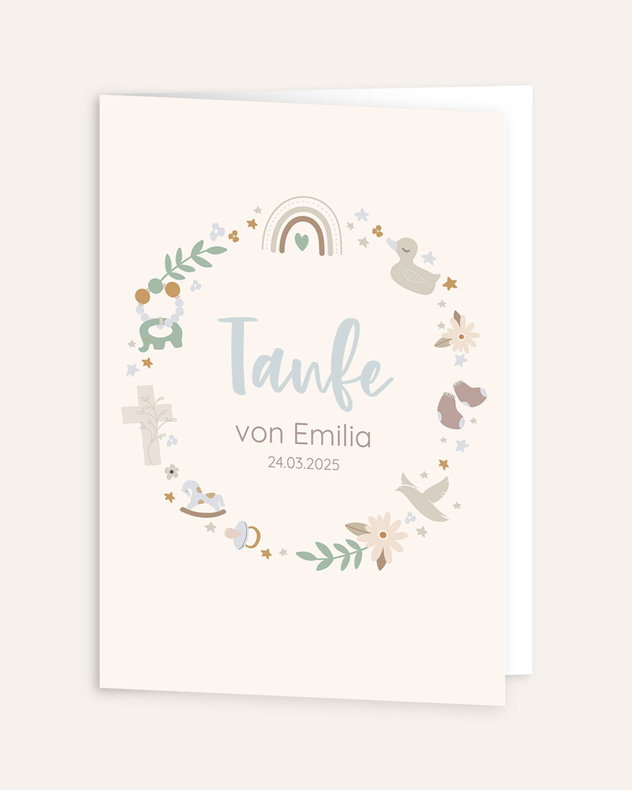 Boho - Kirchenheft zur Taufe Grußkarte Lieblingsmensch®