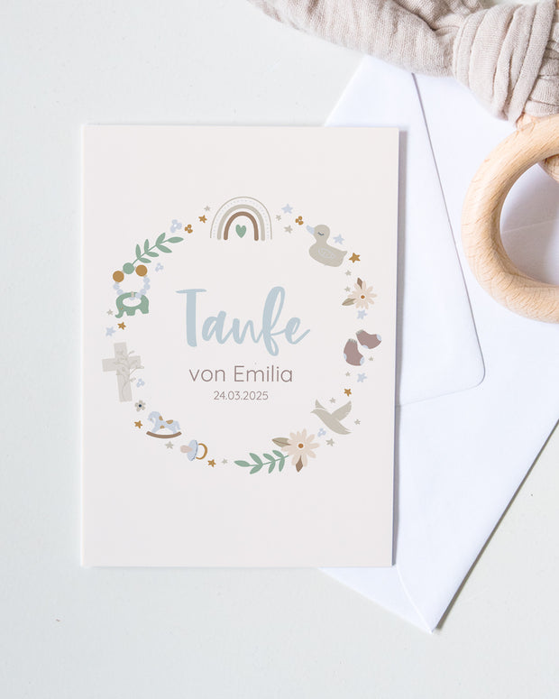 Boho - Kirchenheft zur Taufe Grußkarte Lieblingsmensch®