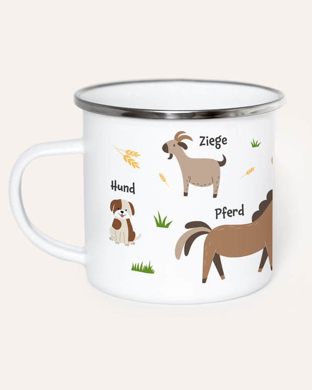 Bauernhoftiere - Emaille Tasse Tasse Lieblingsmensch®