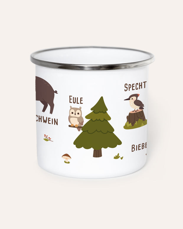 Waldtiere - Emaille Tasse Tasse Lieblingsmensch®