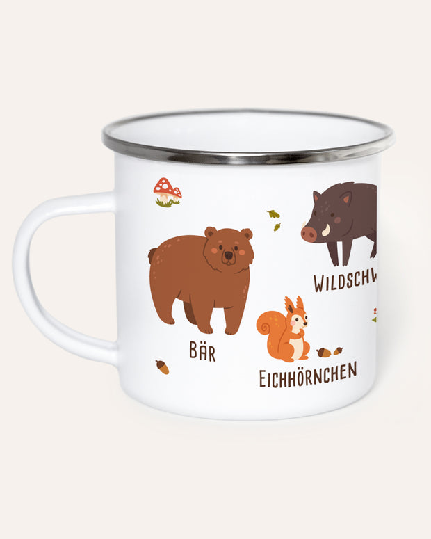 Waldtiere - Emaille Tasse Tasse Lieblingsmensch®
