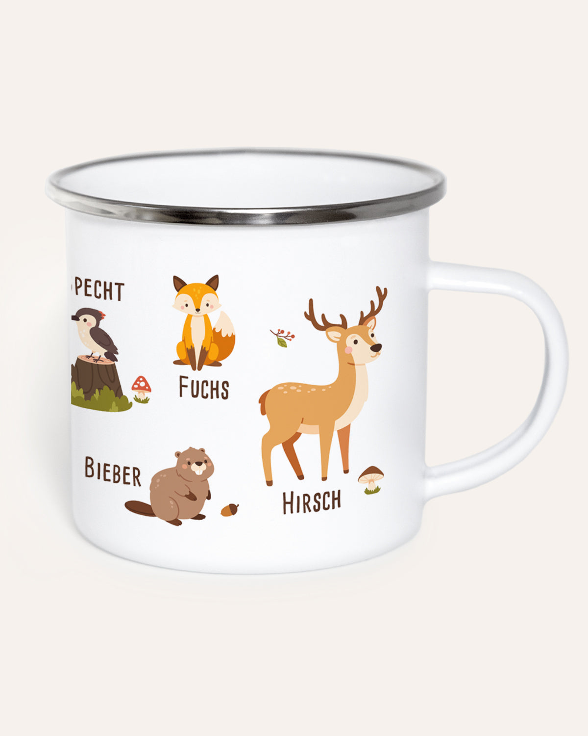 Waldtiere - Emaille Tasse Tasse Lieblingsmensch®