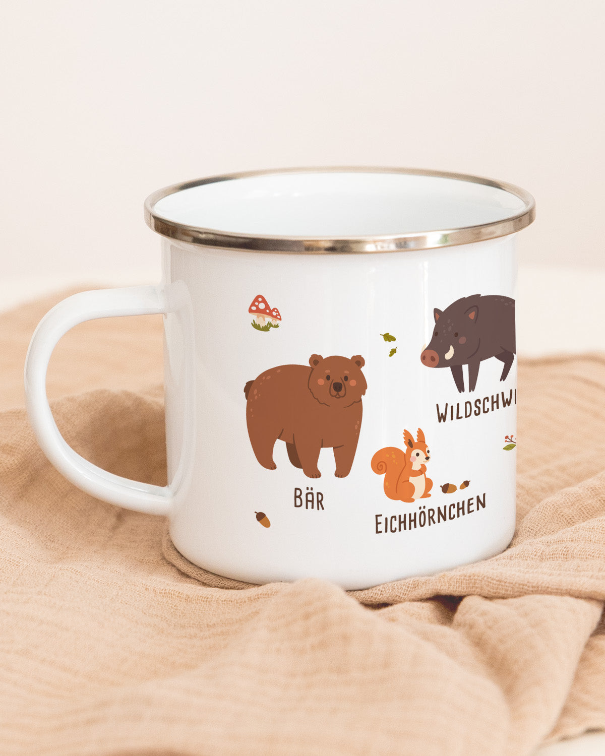 Waldtiere - Emaille Tasse Tasse Lieblingsmensch®