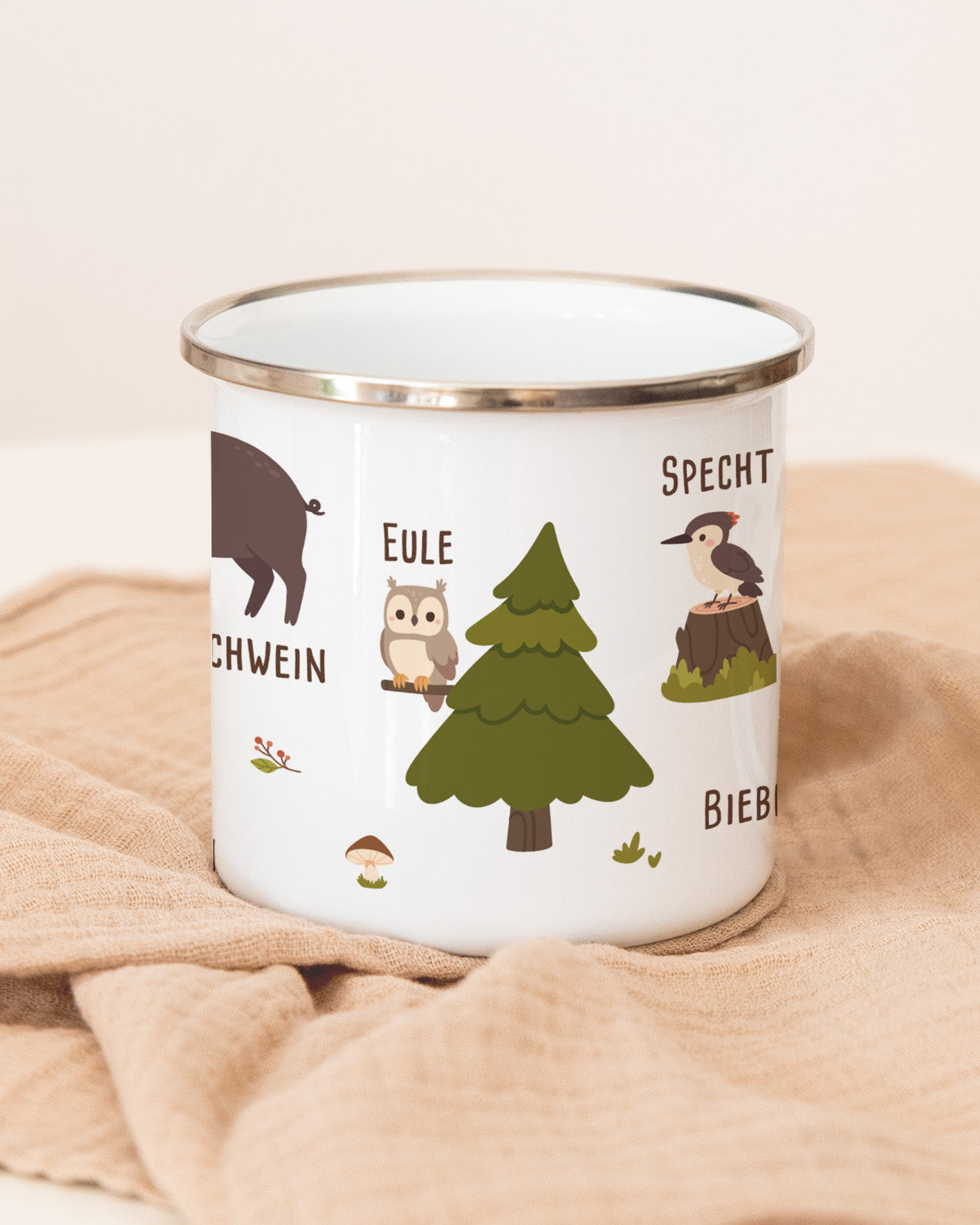 Waldtiere - Emaille Tasse Tasse Lieblingsmensch®