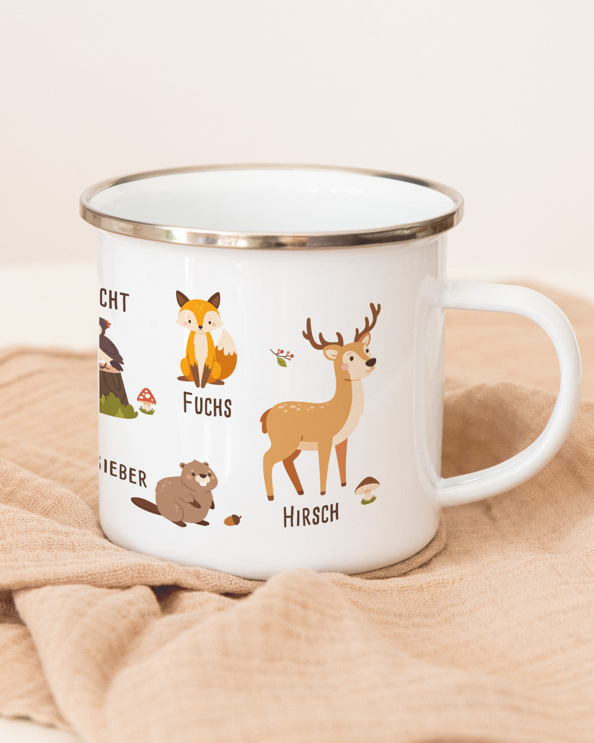 Waldtiere - Emaille Tasse Tasse Lieblingsmensch®