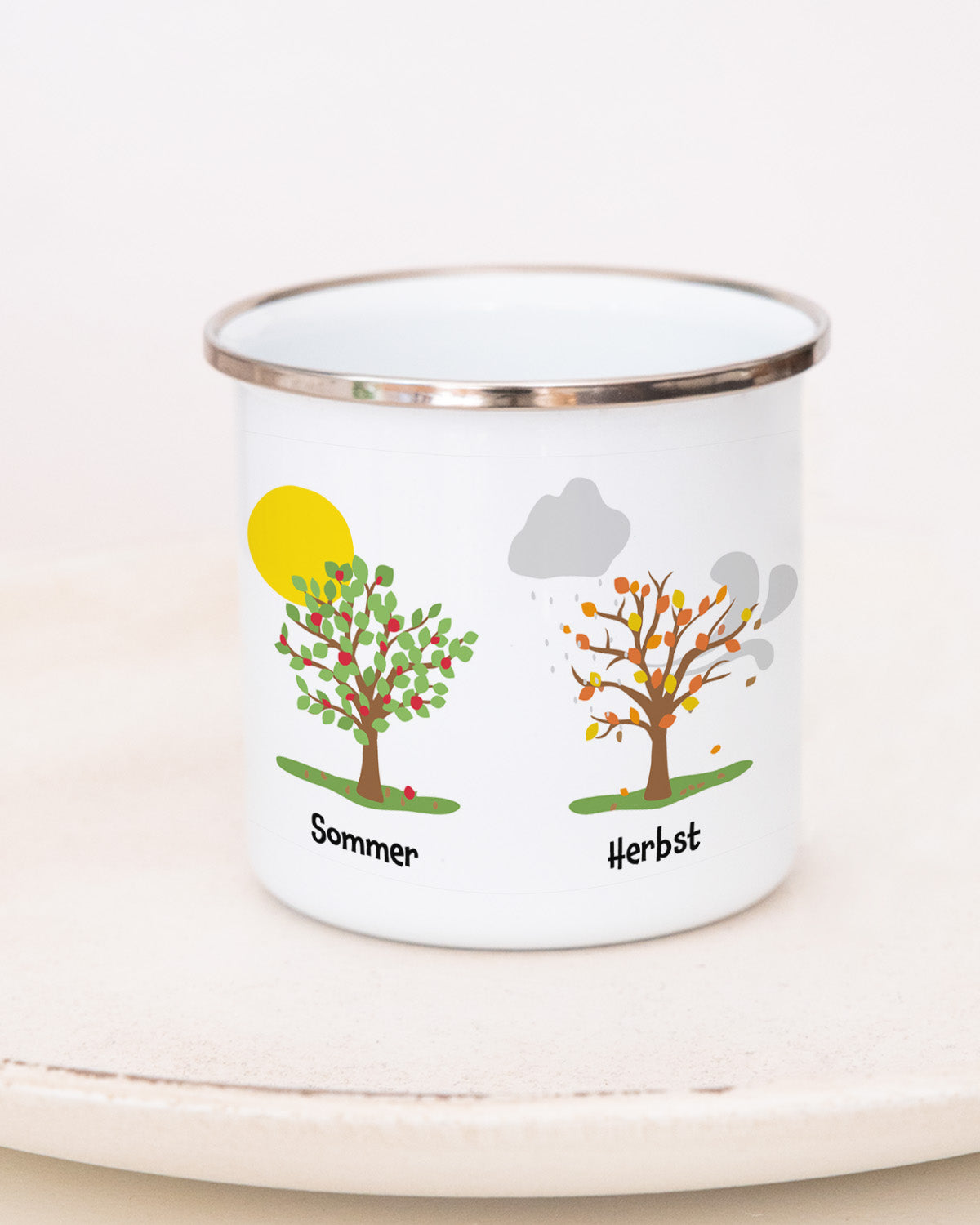 Jahreszeiten - Emaille Tasse Tasse Lieblingsmensch®