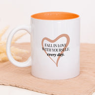 Fall in Love - Tasse Orange Tasse LiebelieberDich