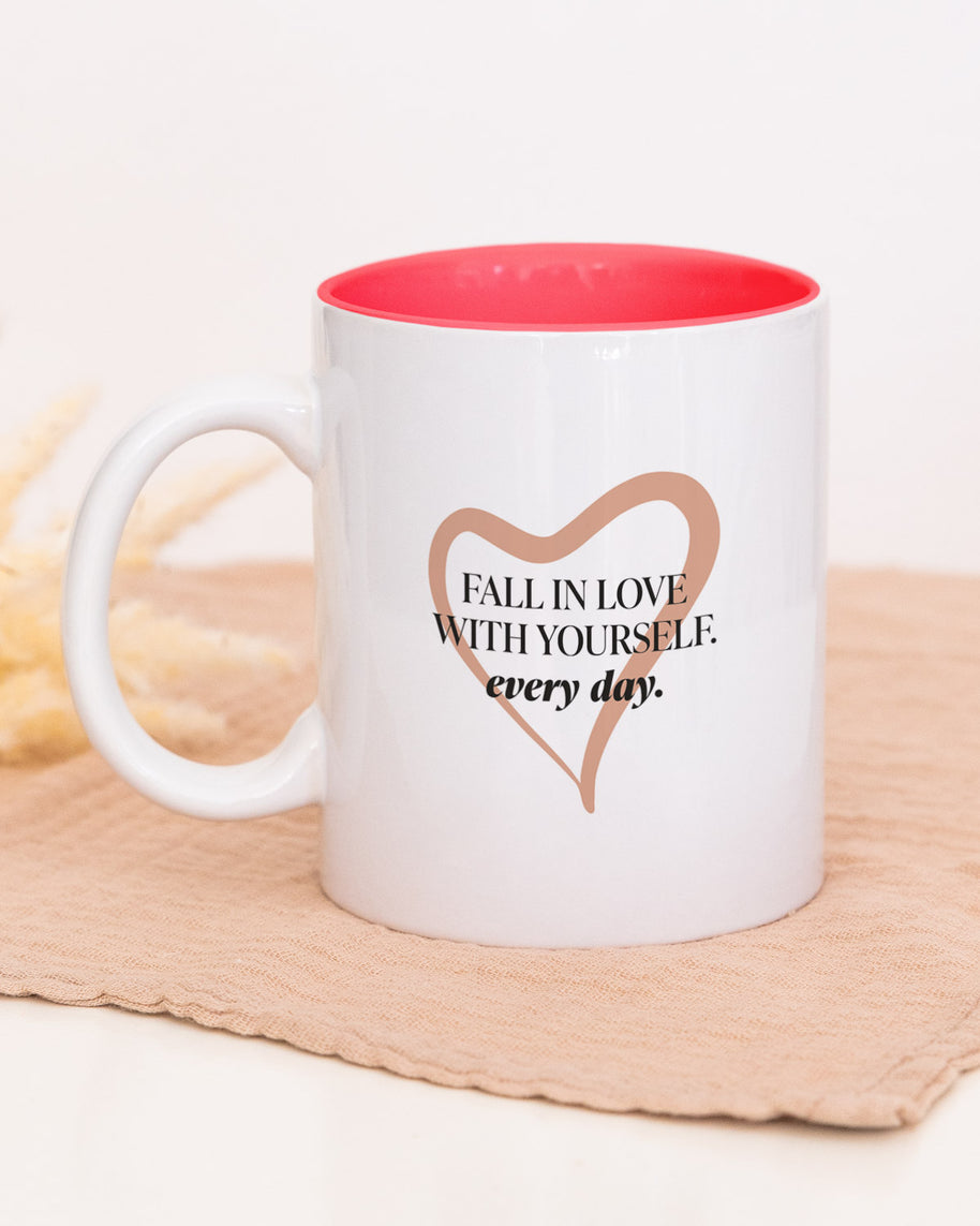 Fall in Love - Tasse Rot Tasse LiebelieberDich