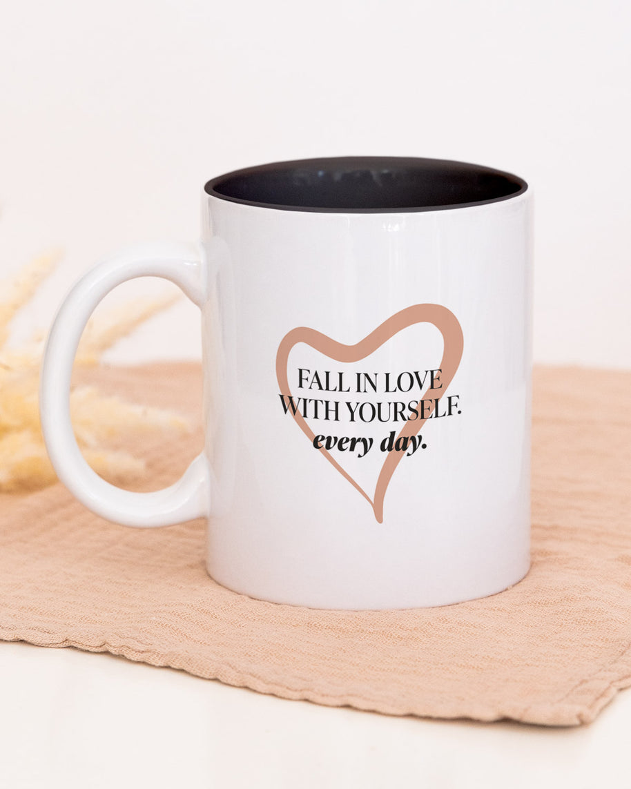 Fall in Love - Tasse Schwarz Tasse LiebelieberDich