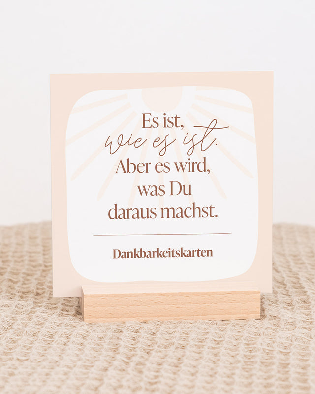 Dankbarkeit- Karten im Holzaufsteller Karten im Holzaufsteller LiebeLieberDich