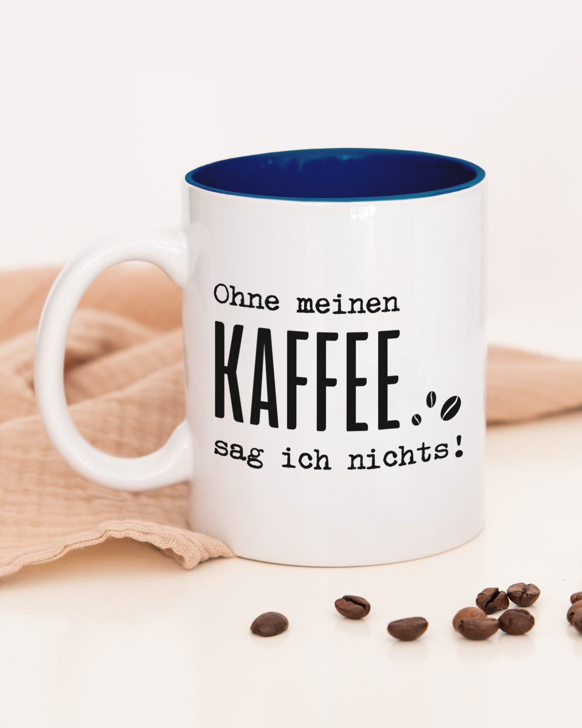 Ohne meinen Kaffee - Tasse Dunkelblau Tasse Lieblingskollegen®