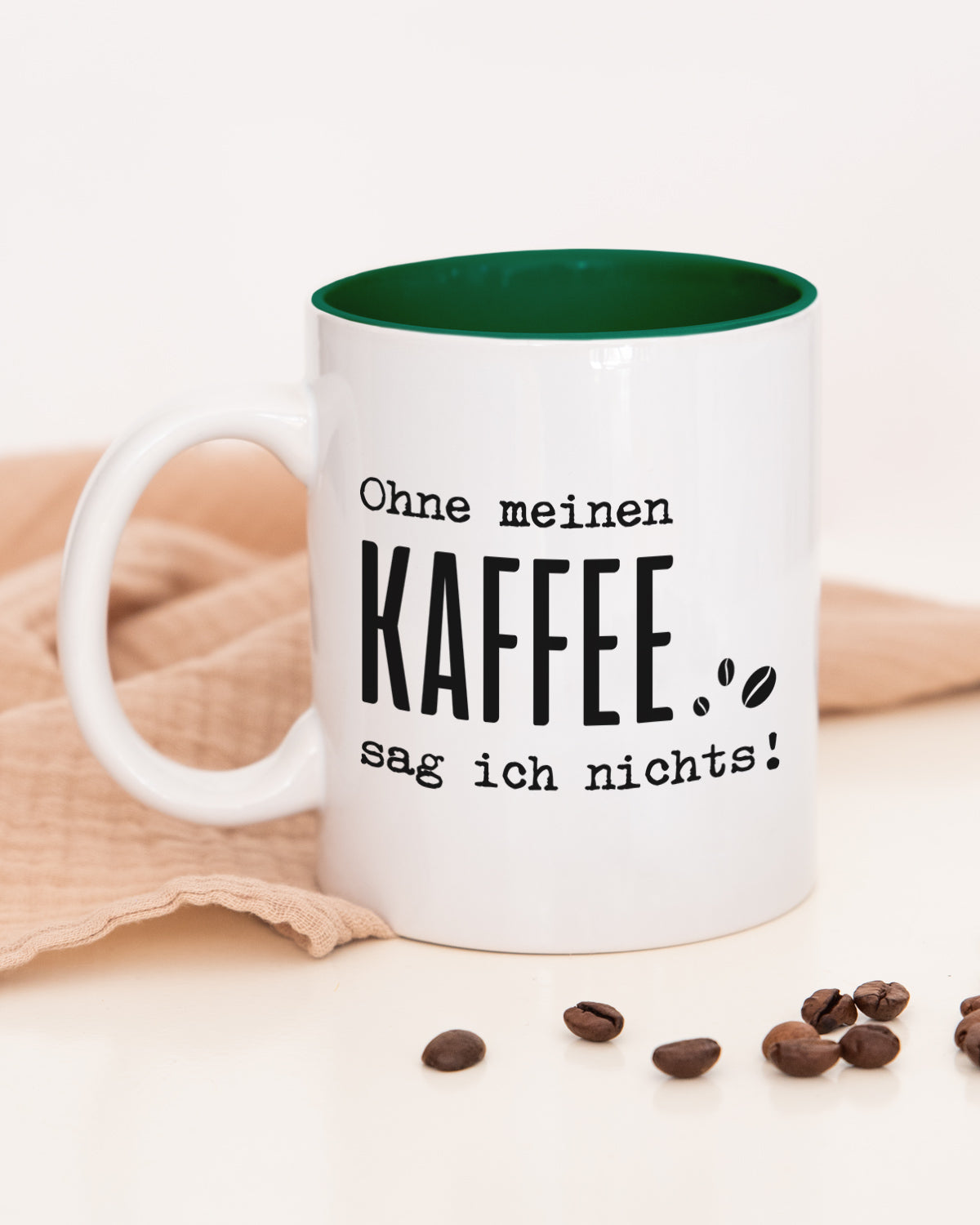 Ohne meinen Kaffee - Tasse Dunkelgrün Tasse Lieblingskollegen®