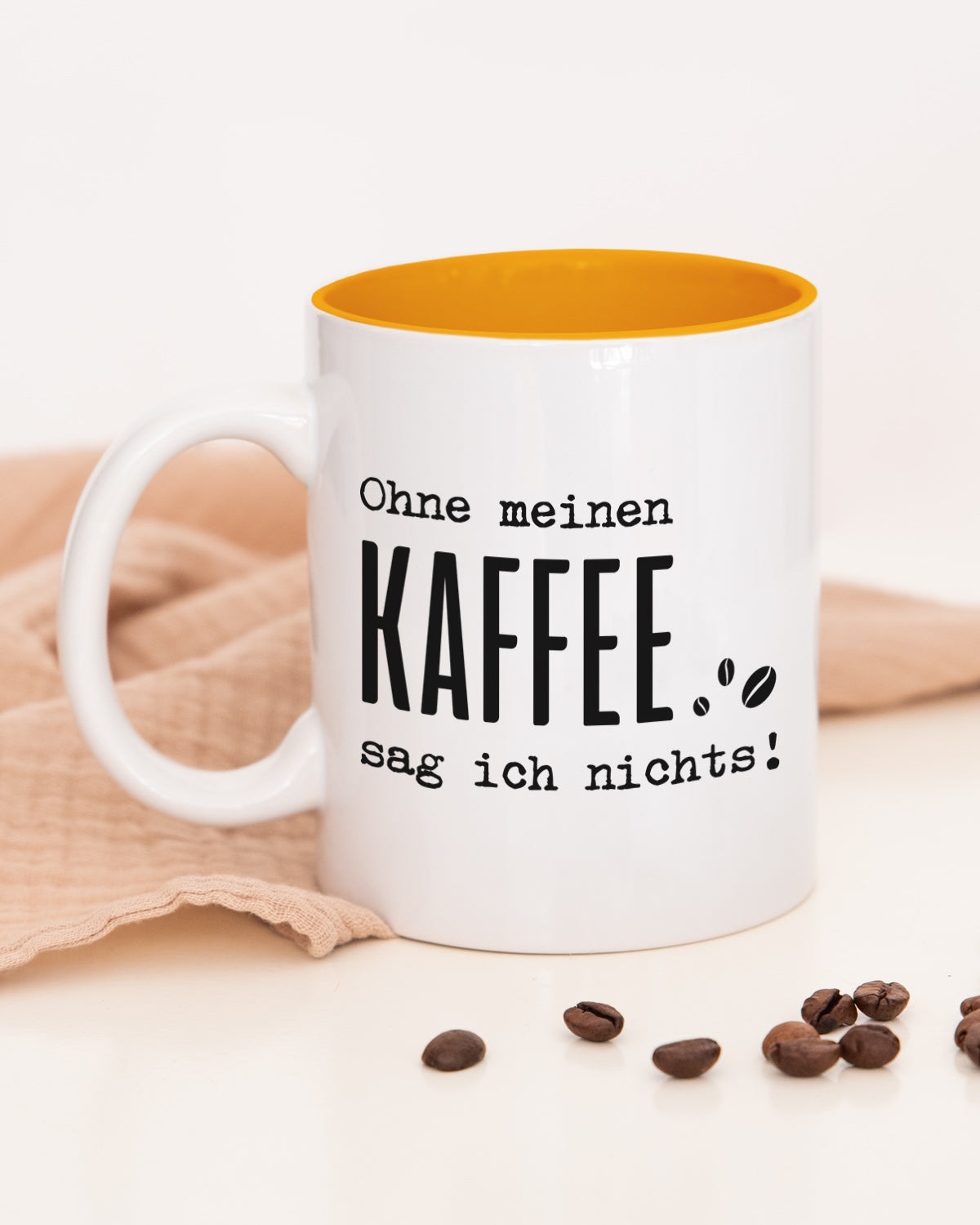 Ohne meinen Kaffee - Tasse Orange Tasse Lieblingskollegen®