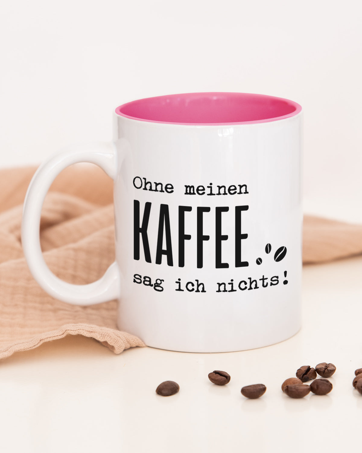 Ohne meinen Kaffee - Tasse Pink Tasse Lieblingskollegen®