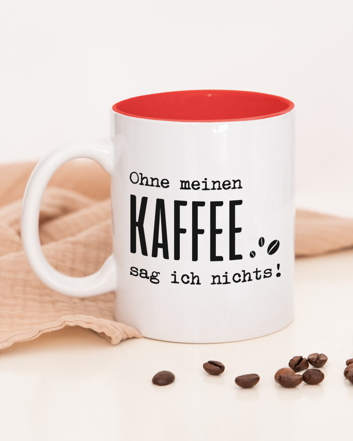 Ohne meinen Kaffee - Tasse Rot Tasse Lieblingskollegen®