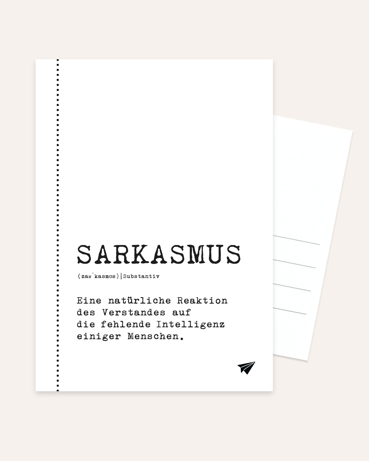 Sarkasmus - Postkarte Postkarte Lieblingskollegen®