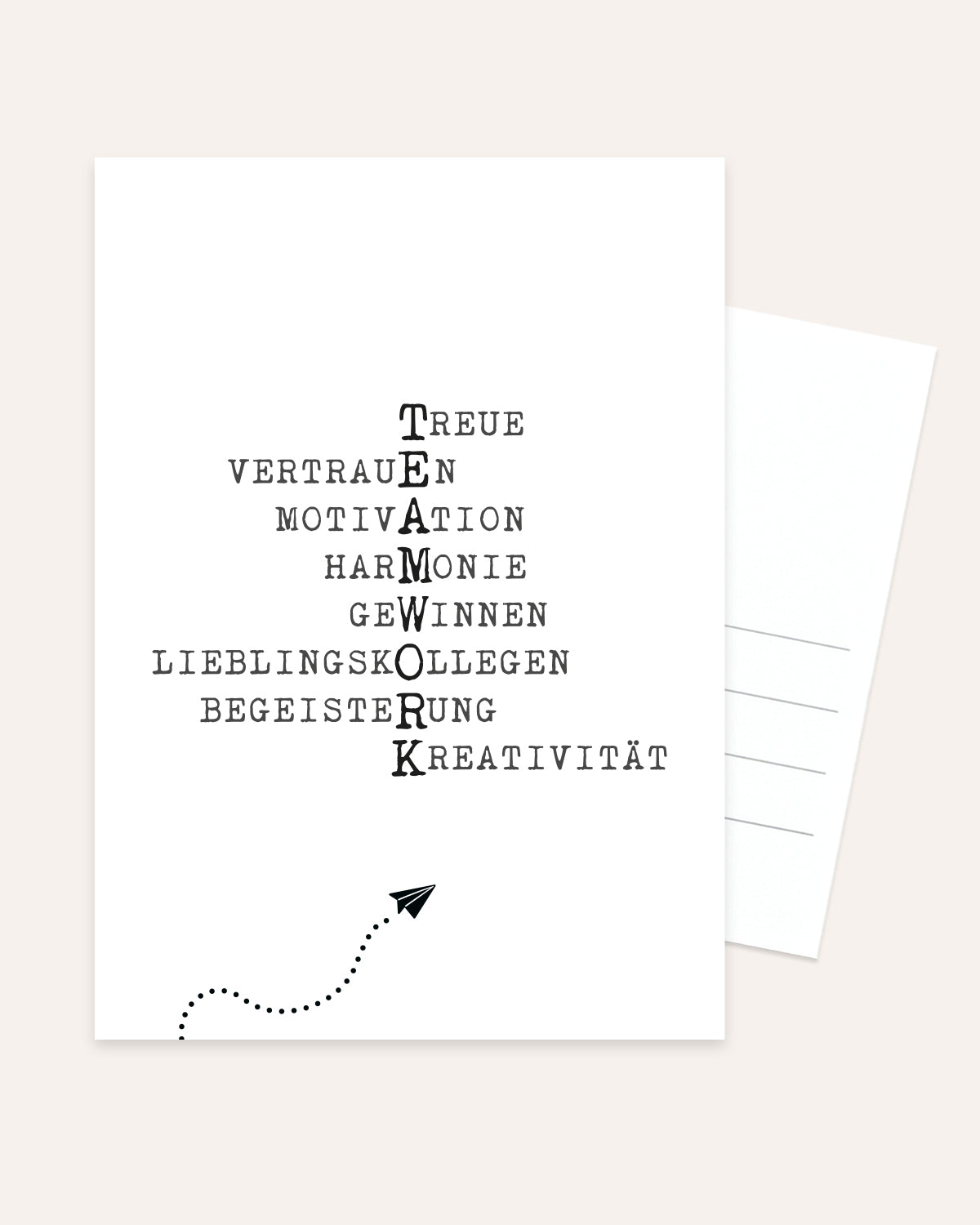 Teamwork - Postkarte Postkarte Lieblingskollegen®