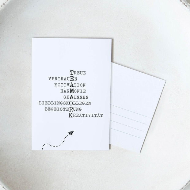 Teamwork - Postkarte