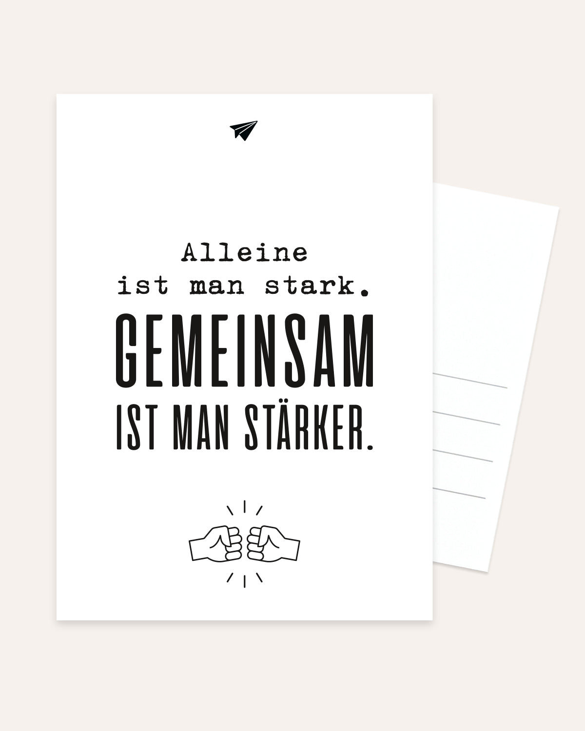 Gemeinsam - Postkarte Postkarte Lieblingskollegen®