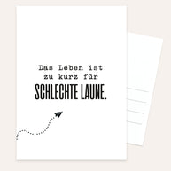 Das Leben ist zu kurz - Postkarte
