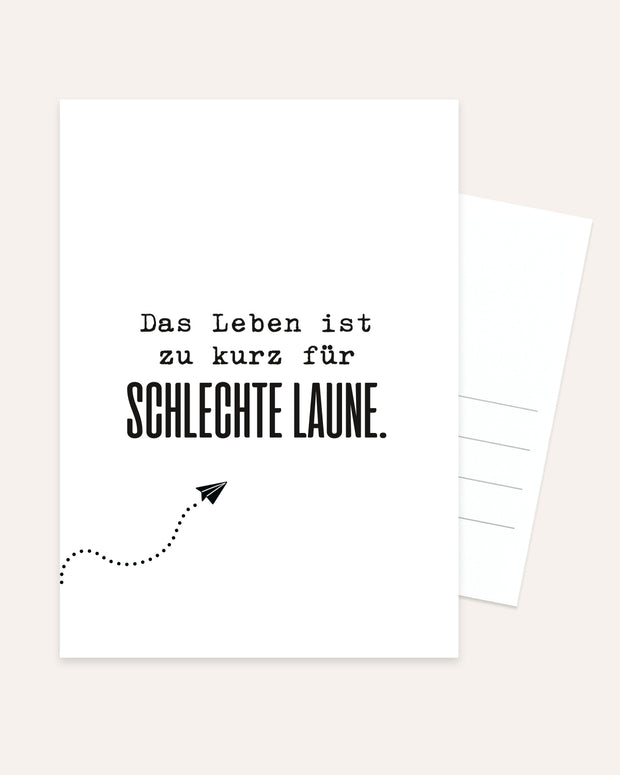 Das Leben ist zu kurz - Postkarte