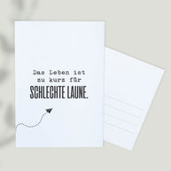 Das Leben ist zu kurz - Postkarte