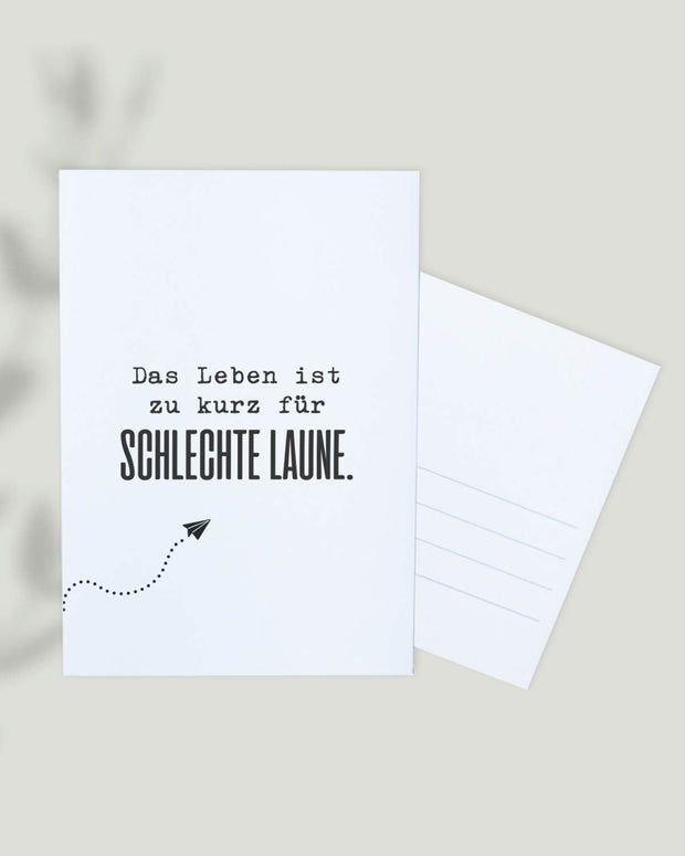 Das Leben ist zu kurz - Postkarte