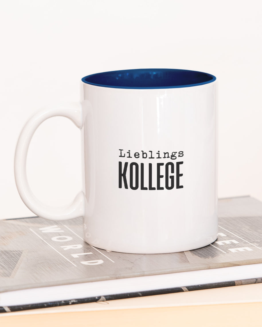Tasse mit Spruch,Lieblingskollege , Tasse für die Arbeit, Büro, Aufdruck, Blau