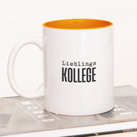 Tasse mit Spruch,Lieblingskollege , Tasse für die Arbeit, Büro, Aufdruck, Orange