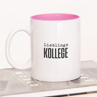 Tasse mit Spruch,Lieblingskollege , Tasse für die Arbeit, Büro, Aufdruck, Pink