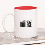Tasse mit Spruch,Lieblingskollege , Tasse für die Arbeit, Büro, Aufdruck, Rot