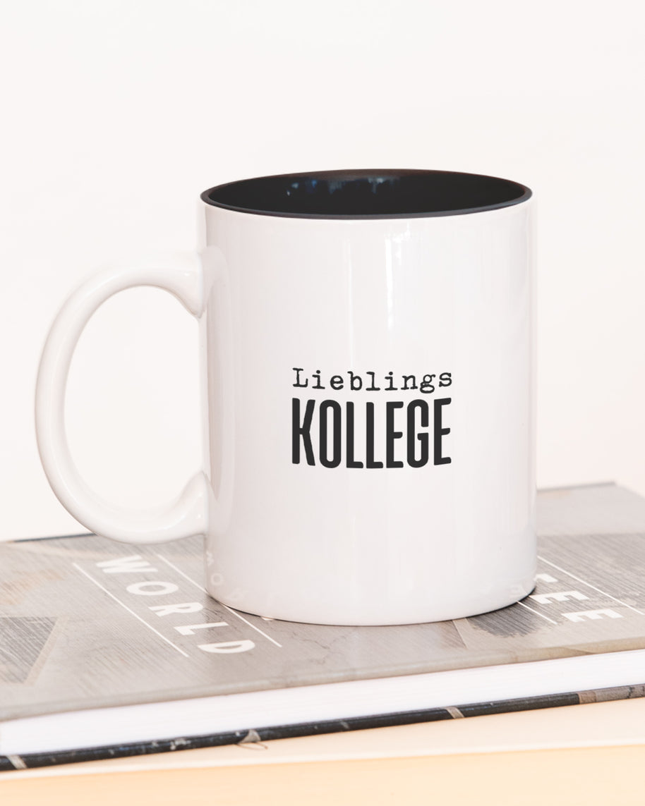 Tasse mit Spruch,Lieblingskollege , Tasse für die Arbeit, Büro, Aufdruck, Schwarz