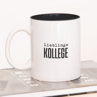 Tasse mit Spruch,Lieblingskollege , Tasse für die Arbeit, Büro, Aufdruck, Schwarz