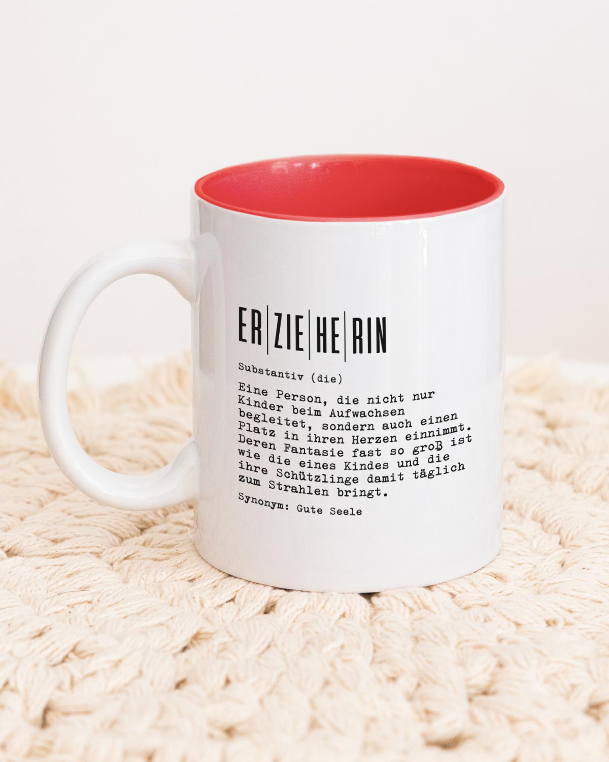 Definition Erzieherin - Tasse Rot Tasse Lieblingskollegen®