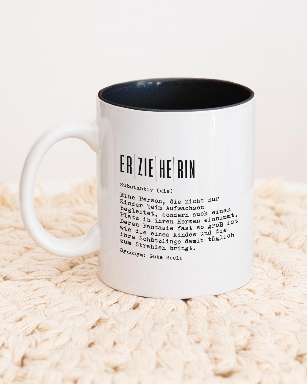 Definition Erzieherin - Tasse Schwarz Tasse Lieblingskollegen®