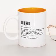 Definition Lehrer - Tasse Orange Tasse Lieblingskollegen