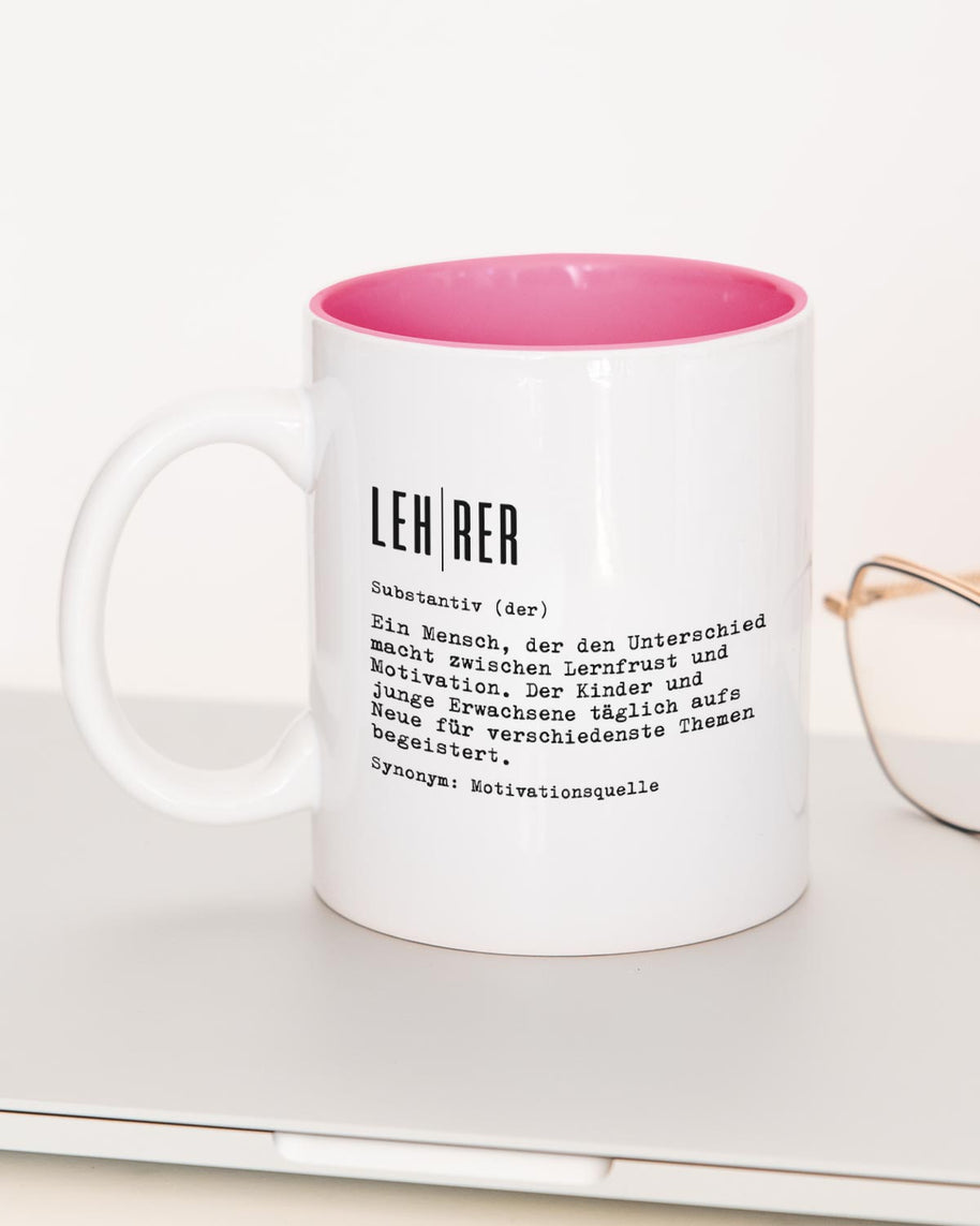 Definition Lehrer - Tasse Pink Tasse Lieblingskollegen