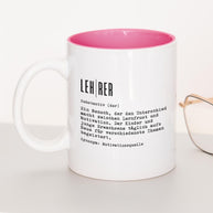 Definition Lehrer - Tasse Pink Tasse Lieblingskollegen
